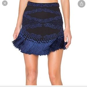 X By NBD fringe tassel skirt. Size 8. Sold out at Revolve